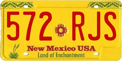 NM license plate 572RJS