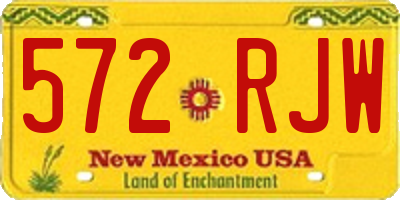 NM license plate 572RJW