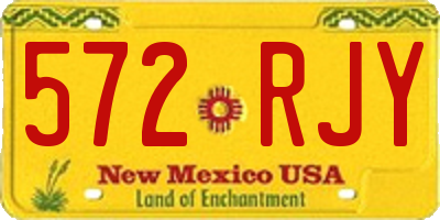 NM license plate 572RJY
