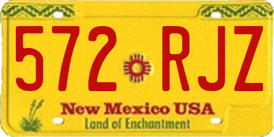 NM license plate 572RJZ