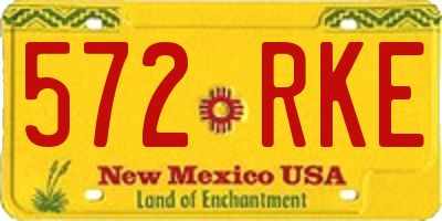 NM license plate 572RKE