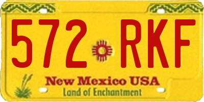 NM license plate 572RKF