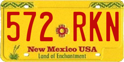 NM license plate 572RKN