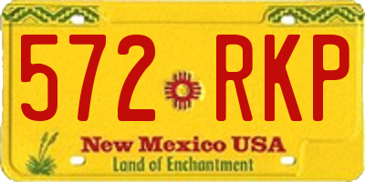 NM license plate 572RKP