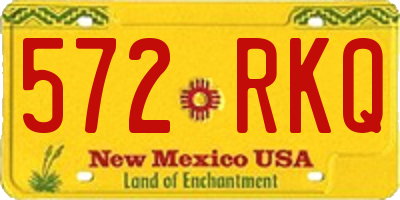 NM license plate 572RKQ