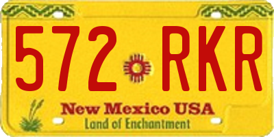 NM license plate 572RKR