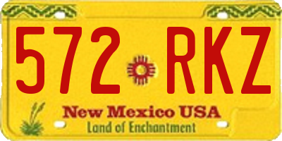 NM license plate 572RKZ