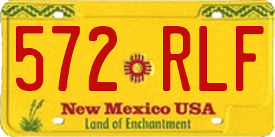 NM license plate 572RLF