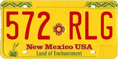 NM license plate 572RLG