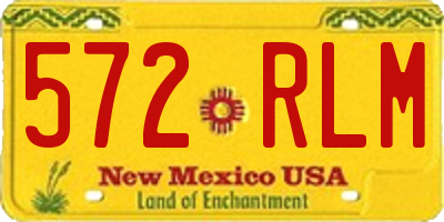 NM license plate 572RLM