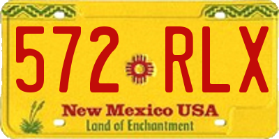 NM license plate 572RLX