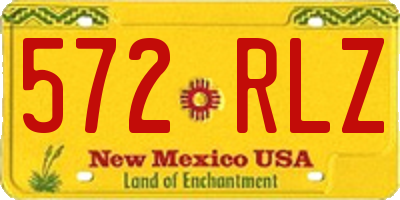 NM license plate 572RLZ