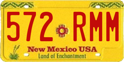 NM license plate 572RMM