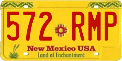 NM license plate 572RMP