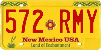 NM license plate 572RMY