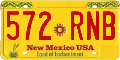 NM license plate 572RNB