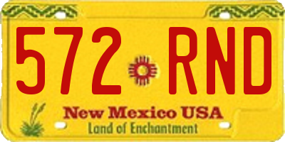 NM license plate 572RND