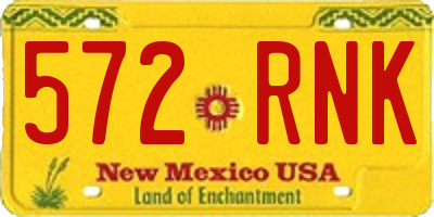 NM license plate 572RNK
