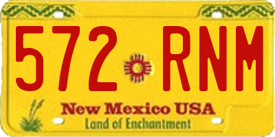 NM license plate 572RNM
