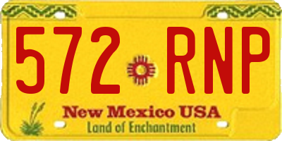 NM license plate 572RNP