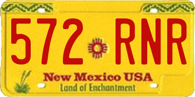 NM license plate 572RNR