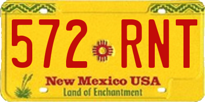 NM license plate 572RNT