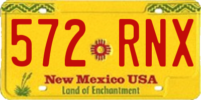 NM license plate 572RNX