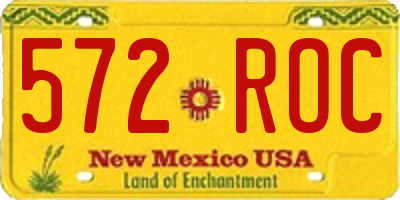 NM license plate 572ROC