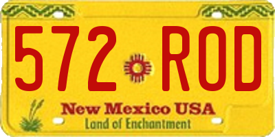 NM license plate 572ROD