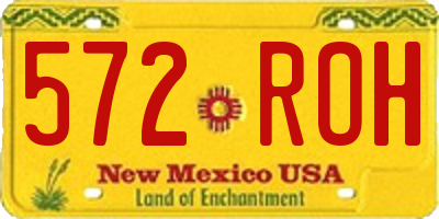 NM license plate 572ROH