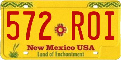 NM license plate 572ROI