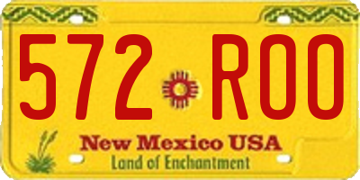 NM license plate 572ROO