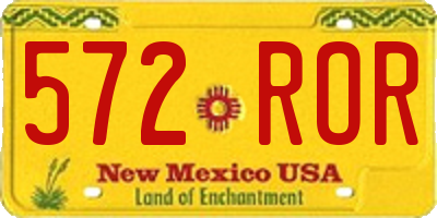 NM license plate 572ROR