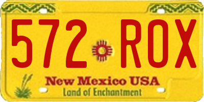 NM license plate 572ROX