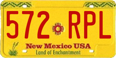NM license plate 572RPL