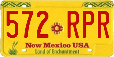 NM license plate 572RPR