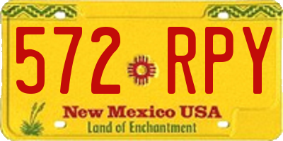 NM license plate 572RPY