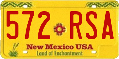 NM license plate 572RSA