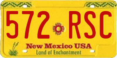 NM license plate 572RSC
