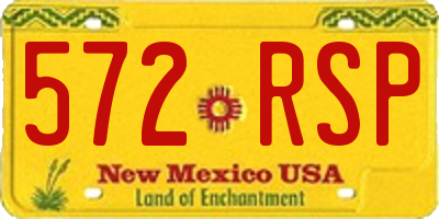 NM license plate 572RSP
