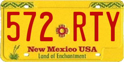 NM license plate 572RTY