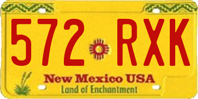 NM license plate 572RXK
