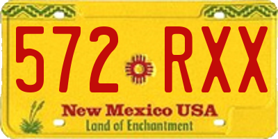 NM license plate 572RXX