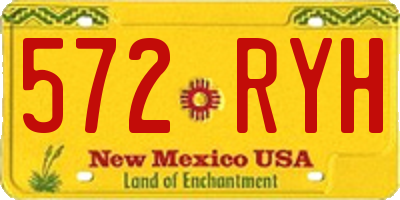 NM license plate 572RYH