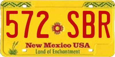 NM license plate 572SBR