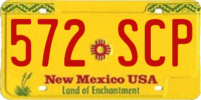NM license plate 572SCP