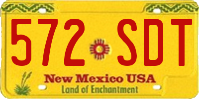 NM license plate 572SDT