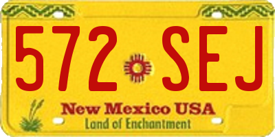 NM license plate 572SEJ