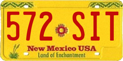 NM license plate 572SIT