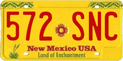 NM license plate 572SNC
